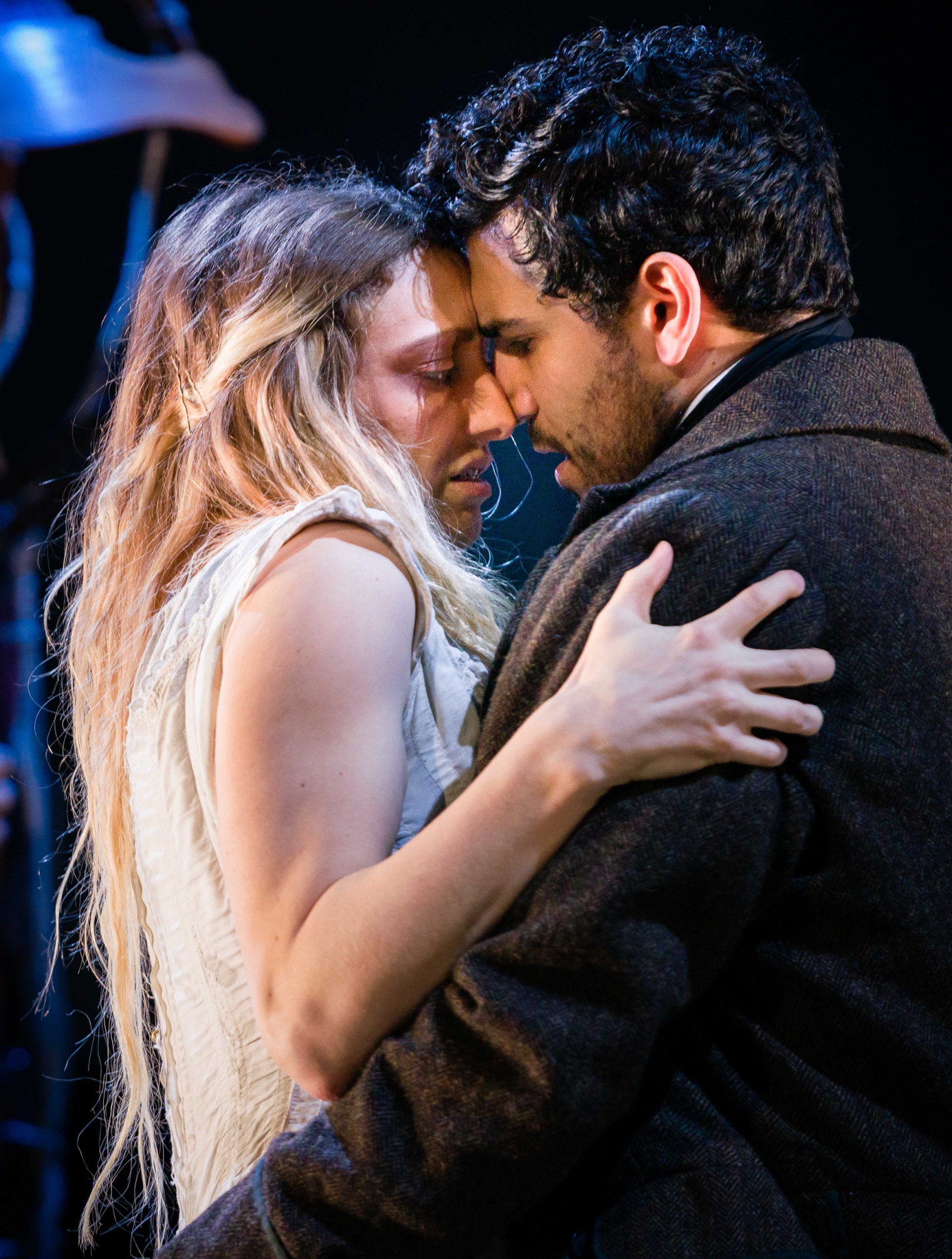 Liam Tamne as Heathcliff and Lucy McCormick as Catherine in Wise Children’s Wuthering Heights. Photo by Steve Tanner